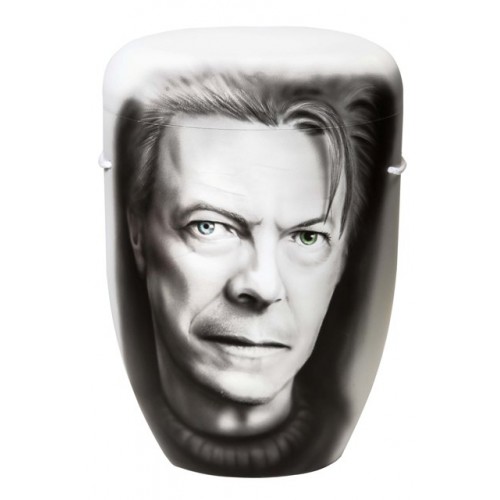 Hand Painted Biodegradable Cremation Ashes Funeral Urn / Casket – David Bowie